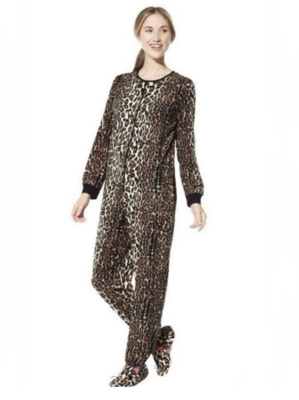 🐆 Nick & Nora Leopard-Print Women's Pajama Onesie 🐆